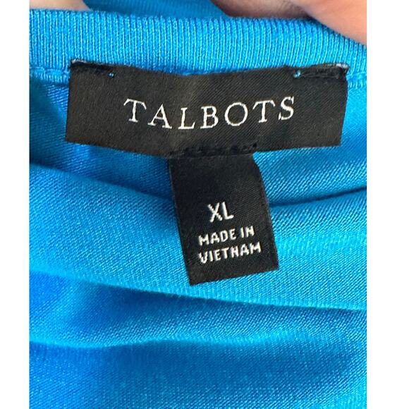 Talbots blue long pleated sleeves tunic blouse size 1X - Picture 3 of 9